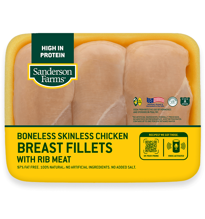 Boneless Skinless Chicken Breast Fillets with Rib Meat