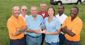 Sanderson employees with their clean water award