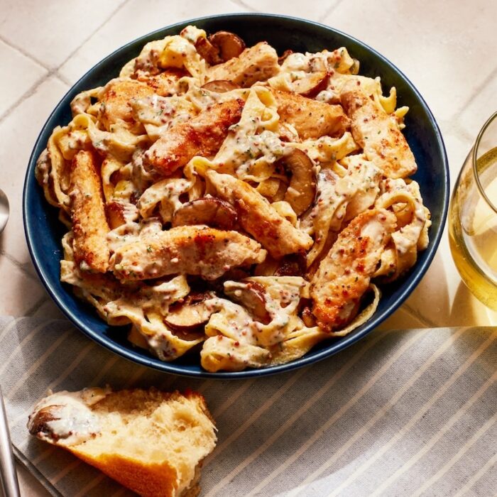 Stroganoff de Pollo y Champiñones