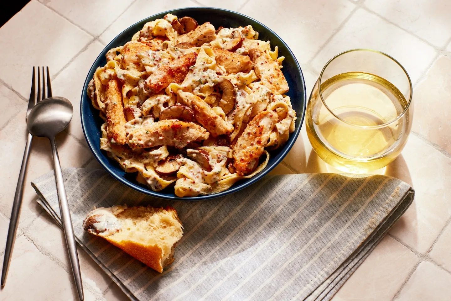 Stroganoff de Pollo y Champiñones