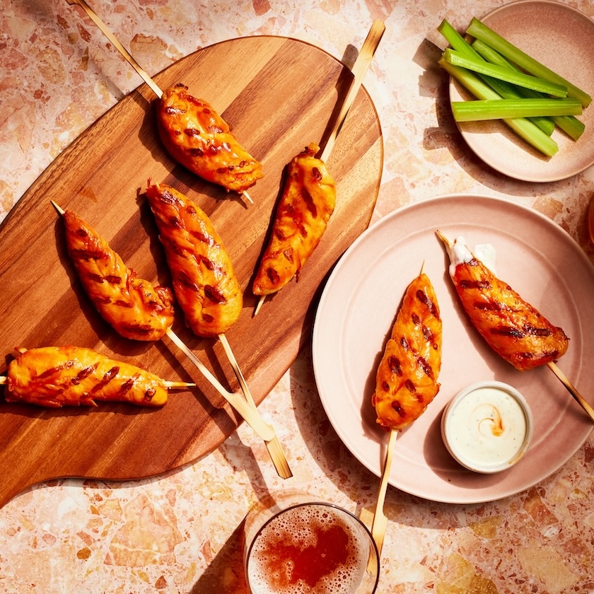 Grilled Buffalo Chicken Tenderloins - Sanderson Farms