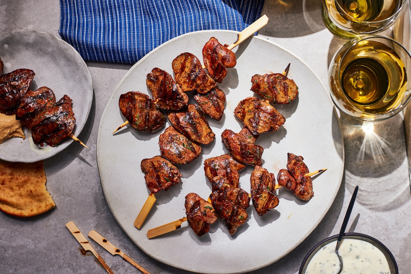 Grilled Chicken Liver Kabobs