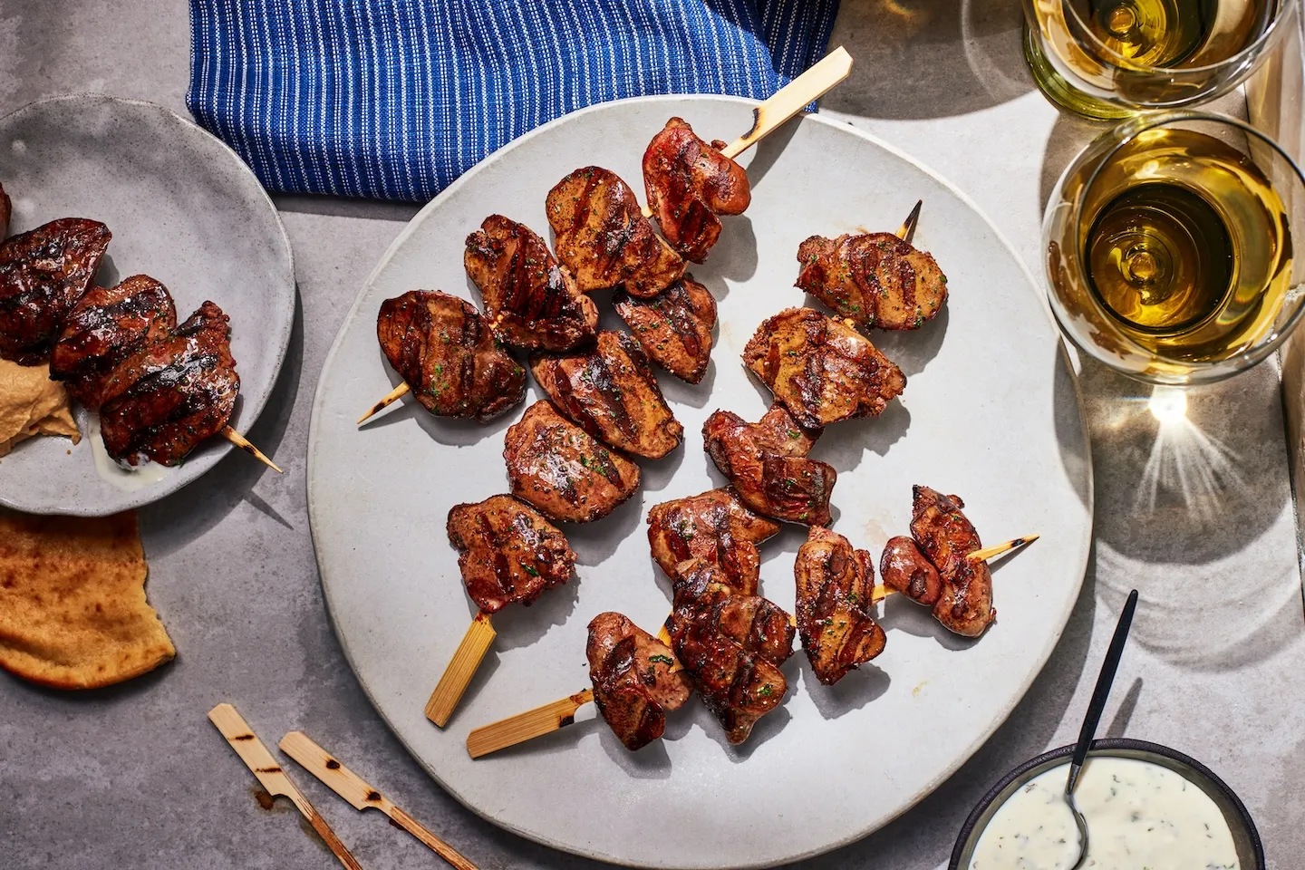 Brochetas de Hígado de Pollo a la Parrilla