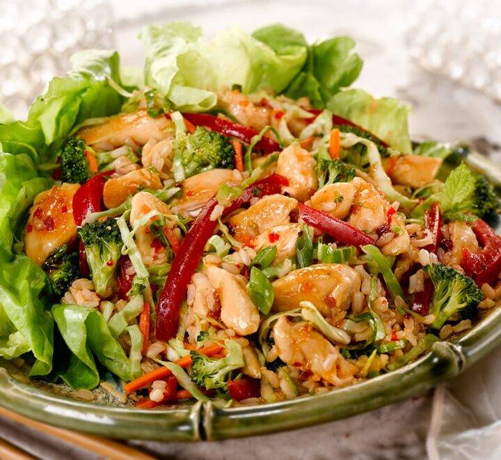 Asian Chicken and Brown Rice Salad