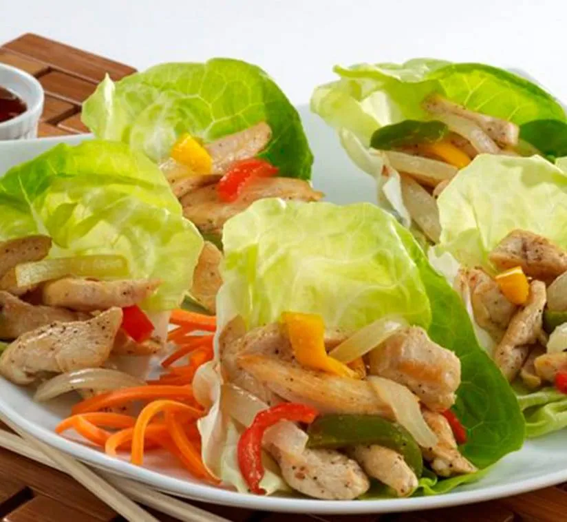 Wraps de Pollo en Lechuga