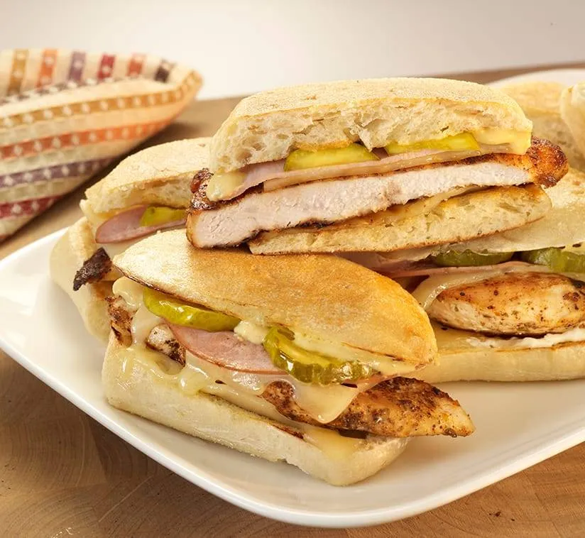 Cuban-Style Smashed Chicken Sandiwches