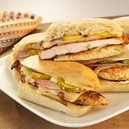 Cuban-Style Smashed Chicken Sandwiches - Sanderson Farms