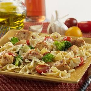 Garlic Chicken Farfalle with Broccoli