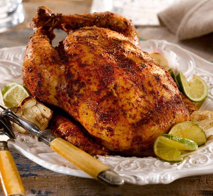 Roast Chicken with Garlic and Lime