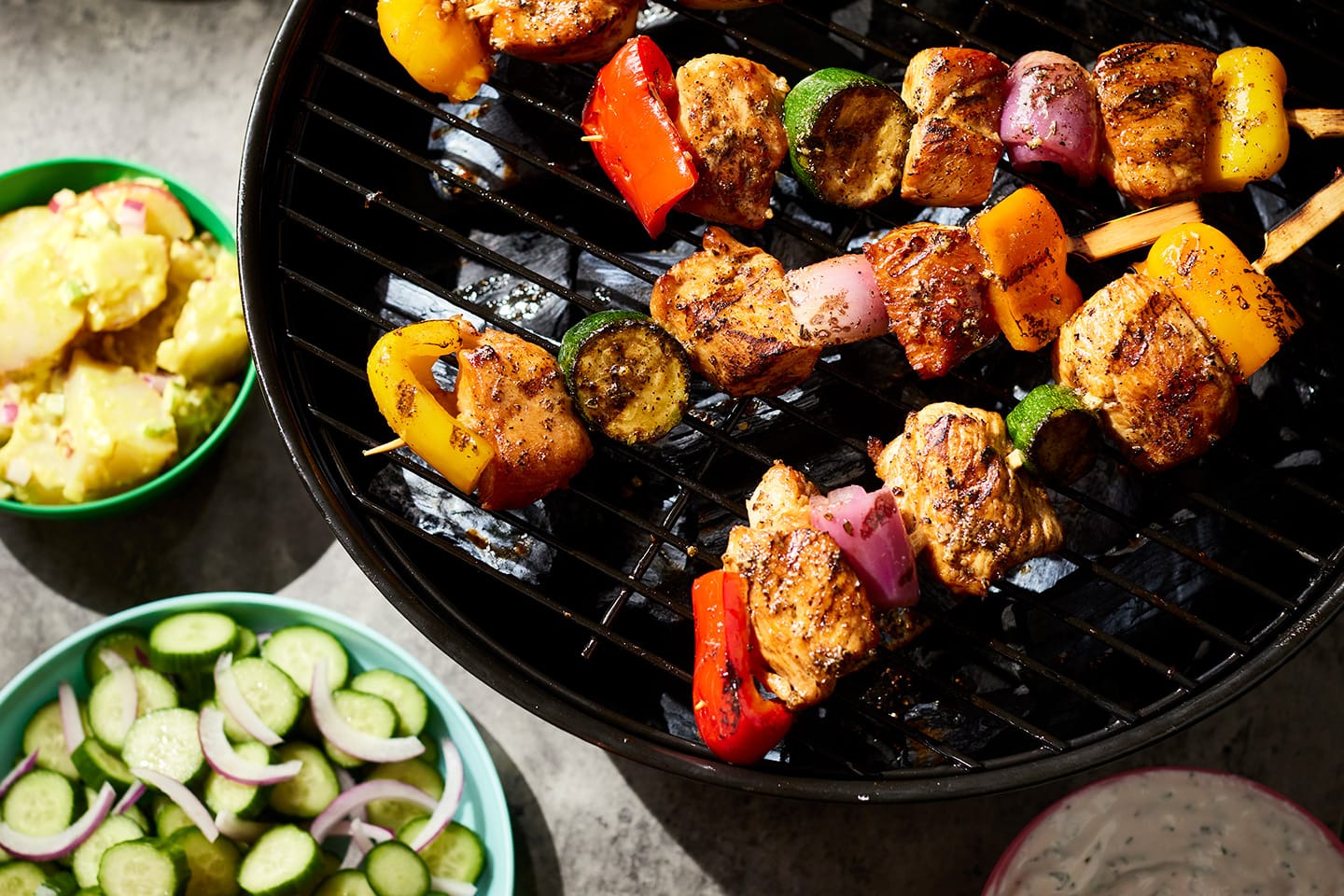 Grilled Chicken and Peach Kabobs