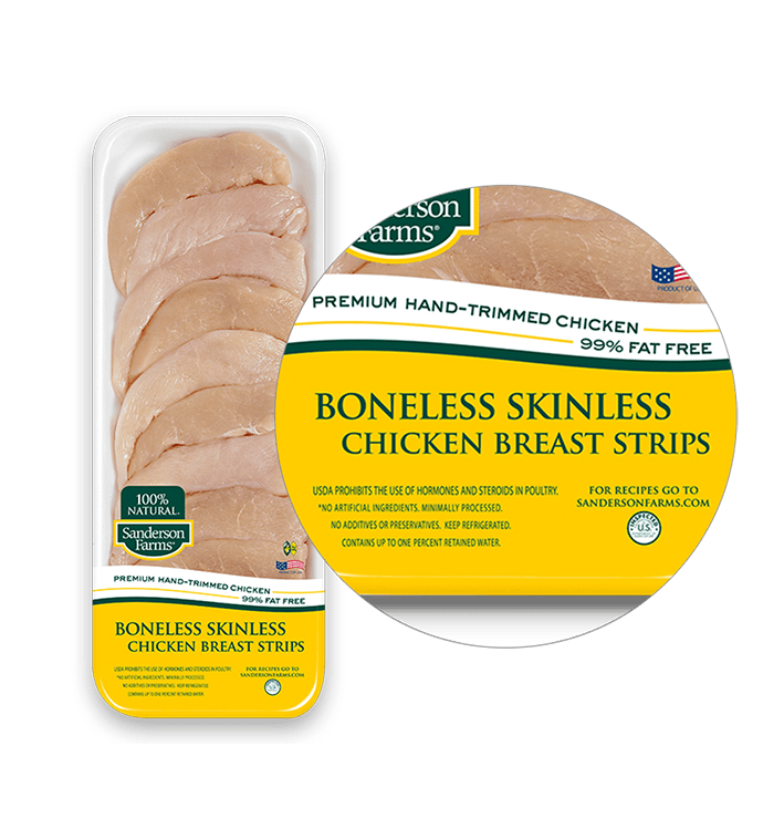 Premium Boneless Skinless Breast Strips