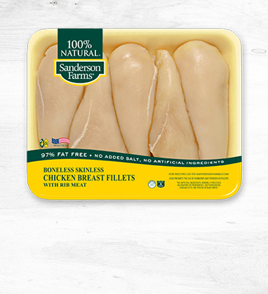Family Pack Boneless, Skinless, Chicken Breast Fillets with Rib Meat