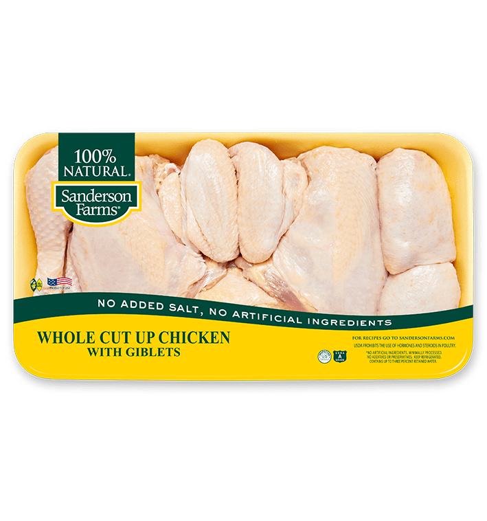Whole Cut-Up Chicken with Giblets and Neck