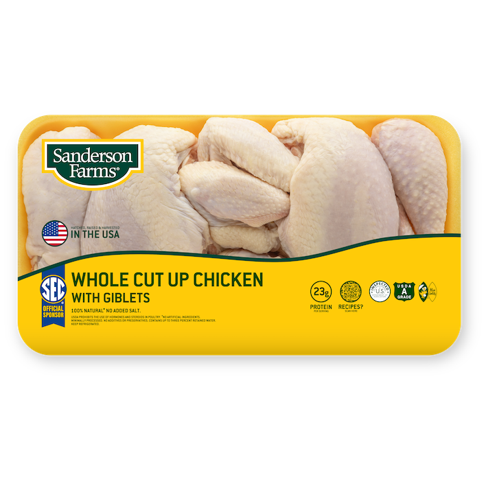 Whole Cut-Up Chicken with Giblets and Neck