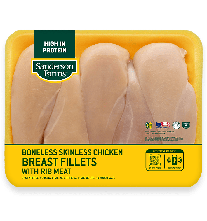 Boneless Skinless Chicken Breast Fillets with Rib Meat Family Pack