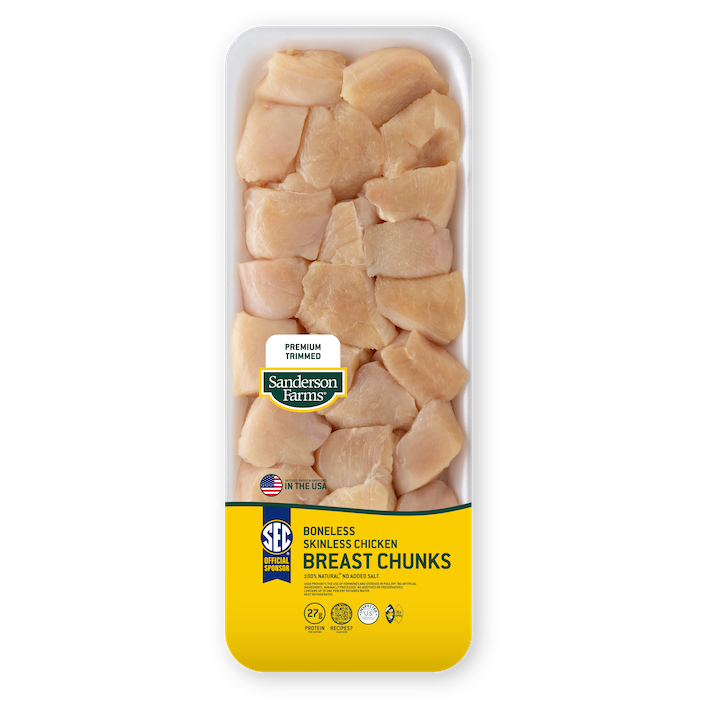 Premium Boneless Skinless Chicken Breast Chunks