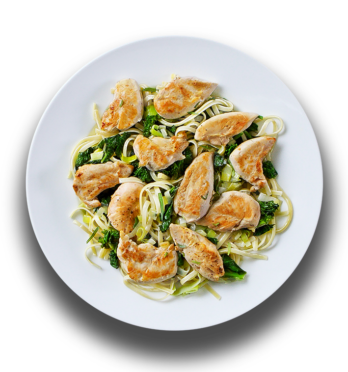 Chicken with Linguine and Kale