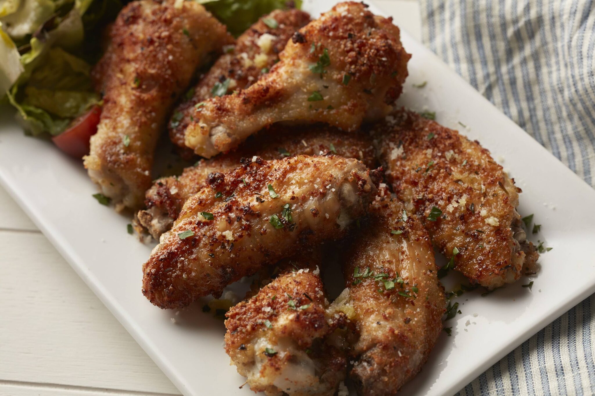 Alitas de Pollo con Ajo Parmesano