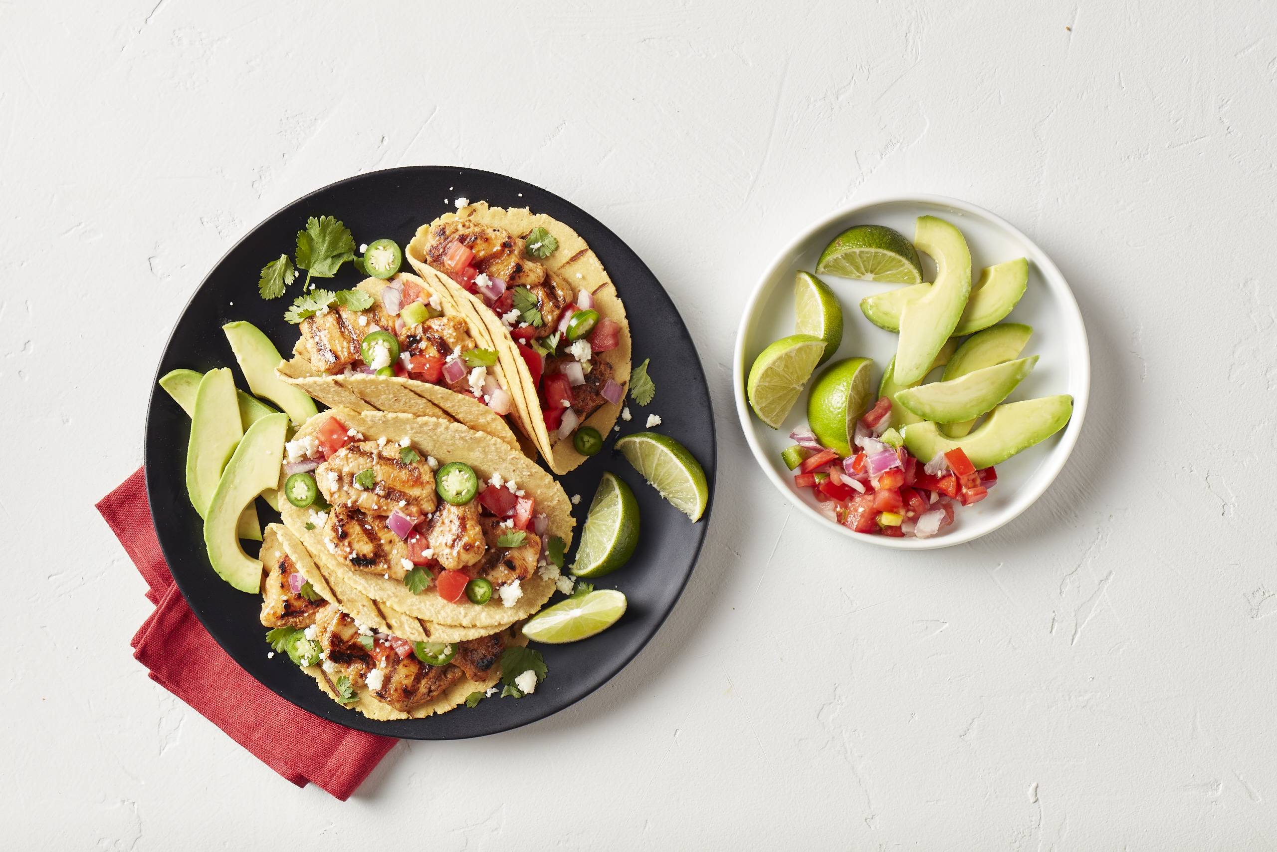 Fajita Chicken Tacos With Tomato-Jalapeno Salsa - Sanderson Farms