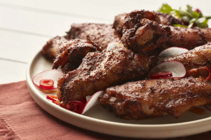 Chipotle Smoked Chicken Wings With Red Chile Aioli