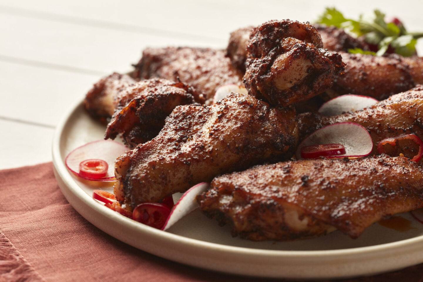 Chipotle Smoked Chicken Wings With Red Chile Aioli Sanderson Farms