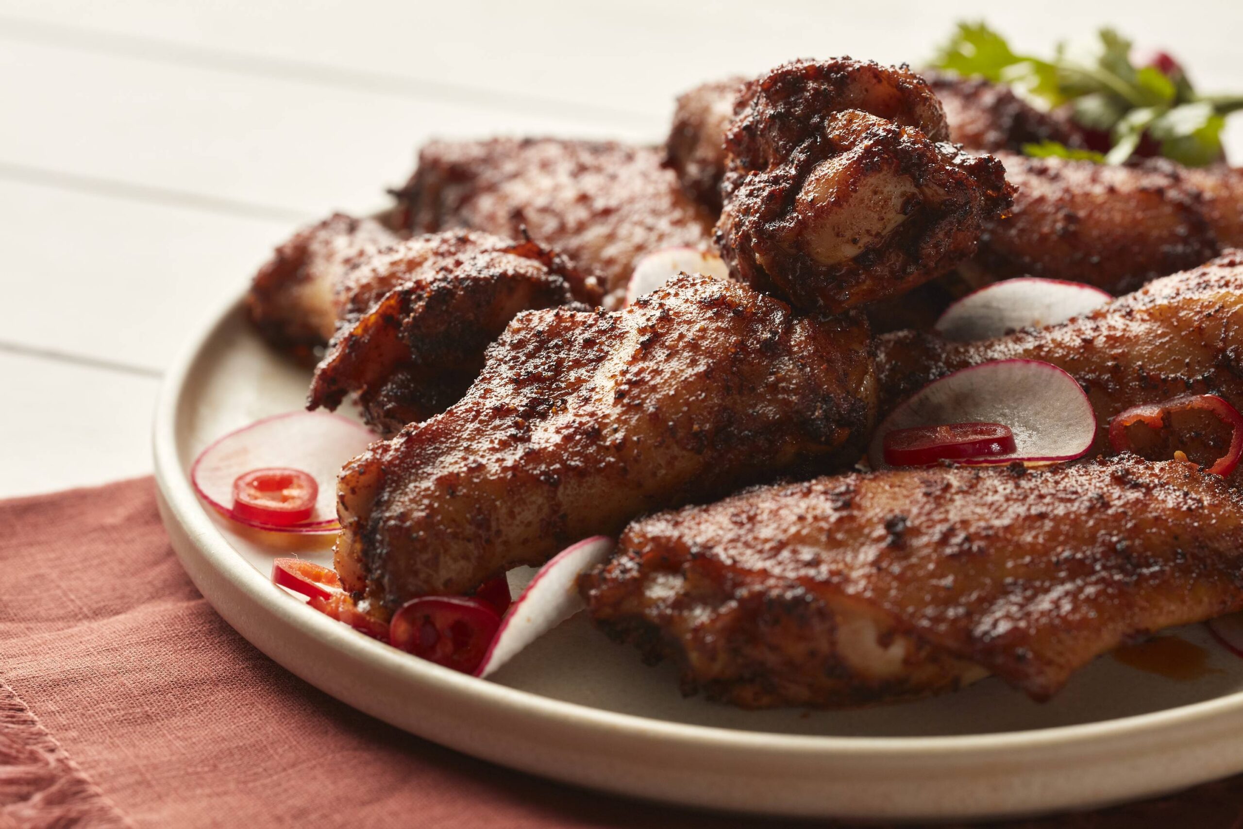 Chipotle Smoked Chicken Wings With Red Chile Aioli - Sanderson Farms