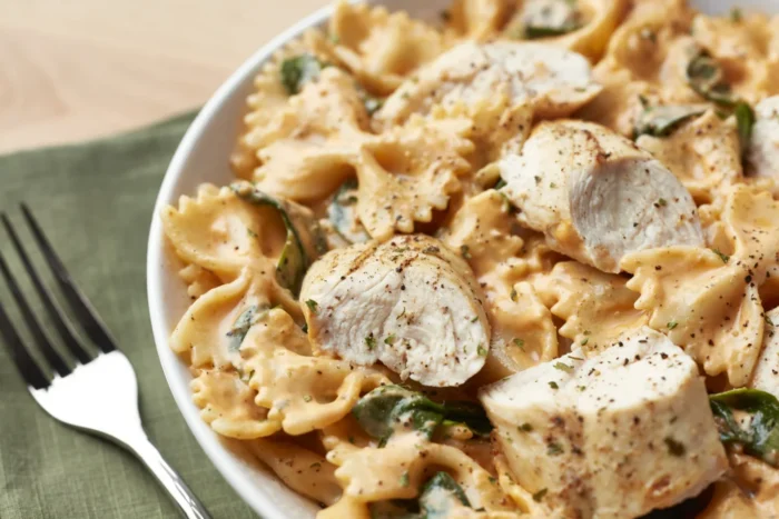 Pasta con Pollo y Pesto