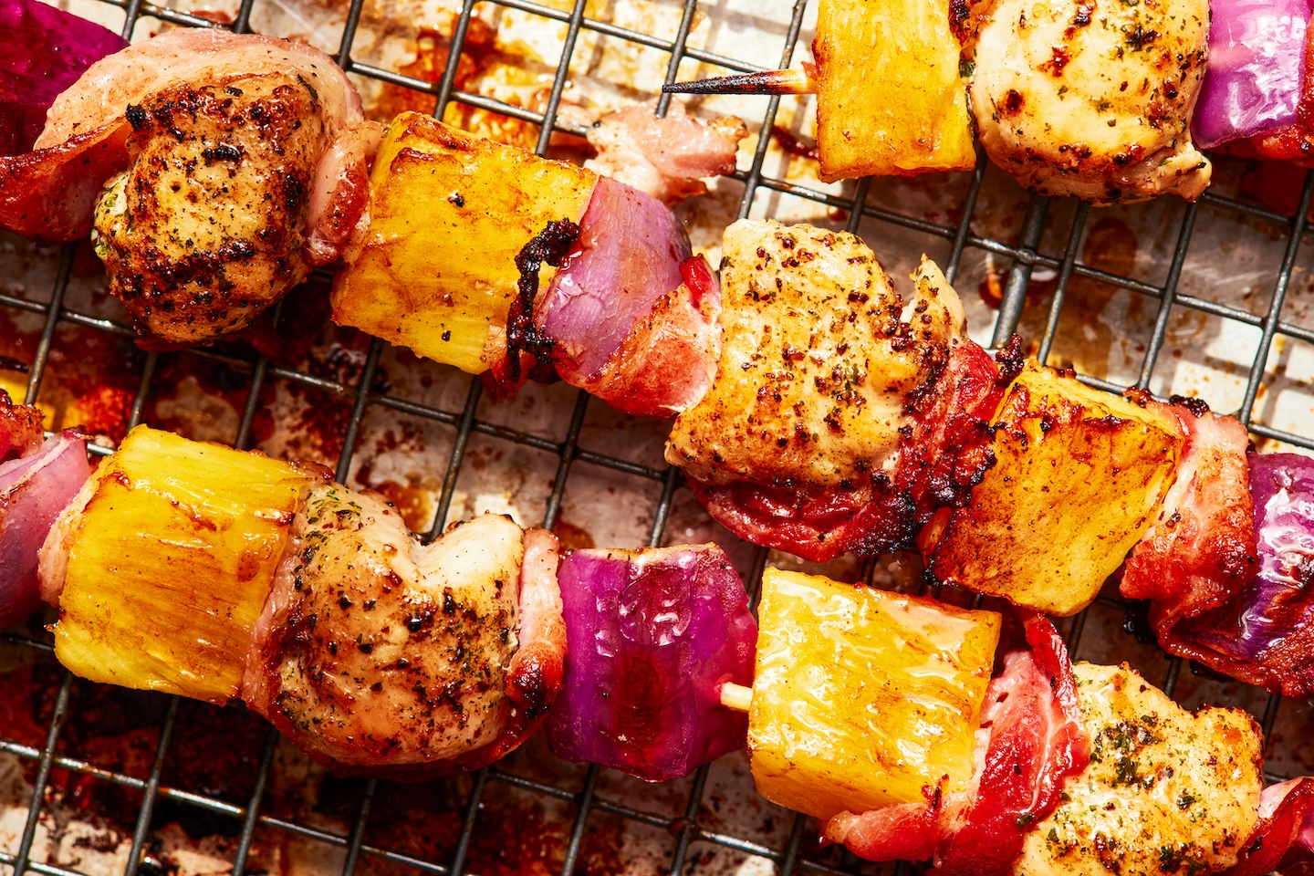 Brochetas de Pollo y Piña