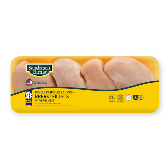 Boneless Skinless Chicken Breast Fillets with Rib Meat 7p