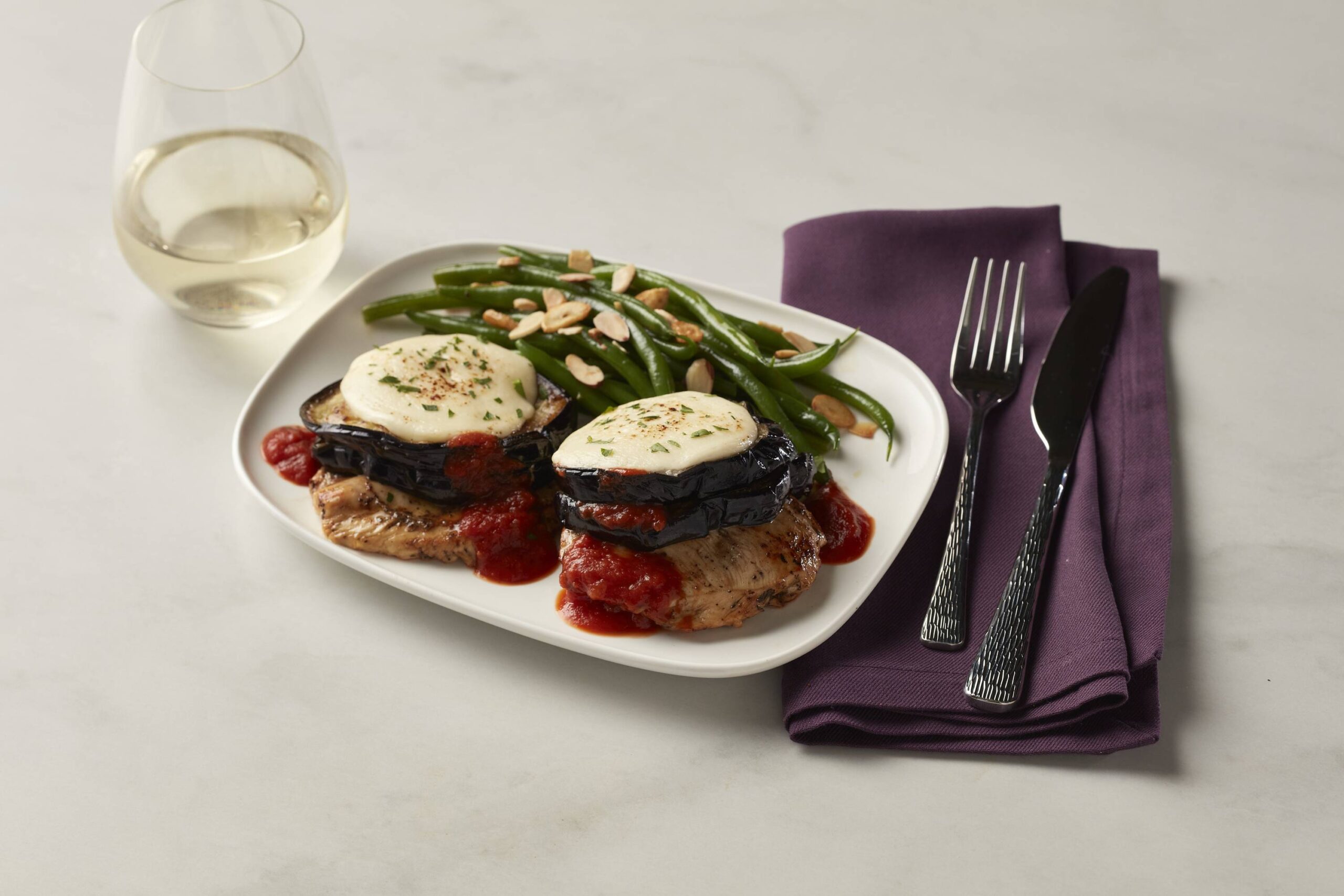 Chicken, Eggplant, and Mozzarella Stacks - Sanderson Farms