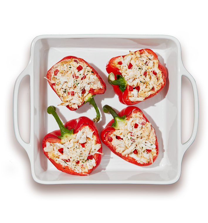 Chicken Stuffed Red Bell Peppers