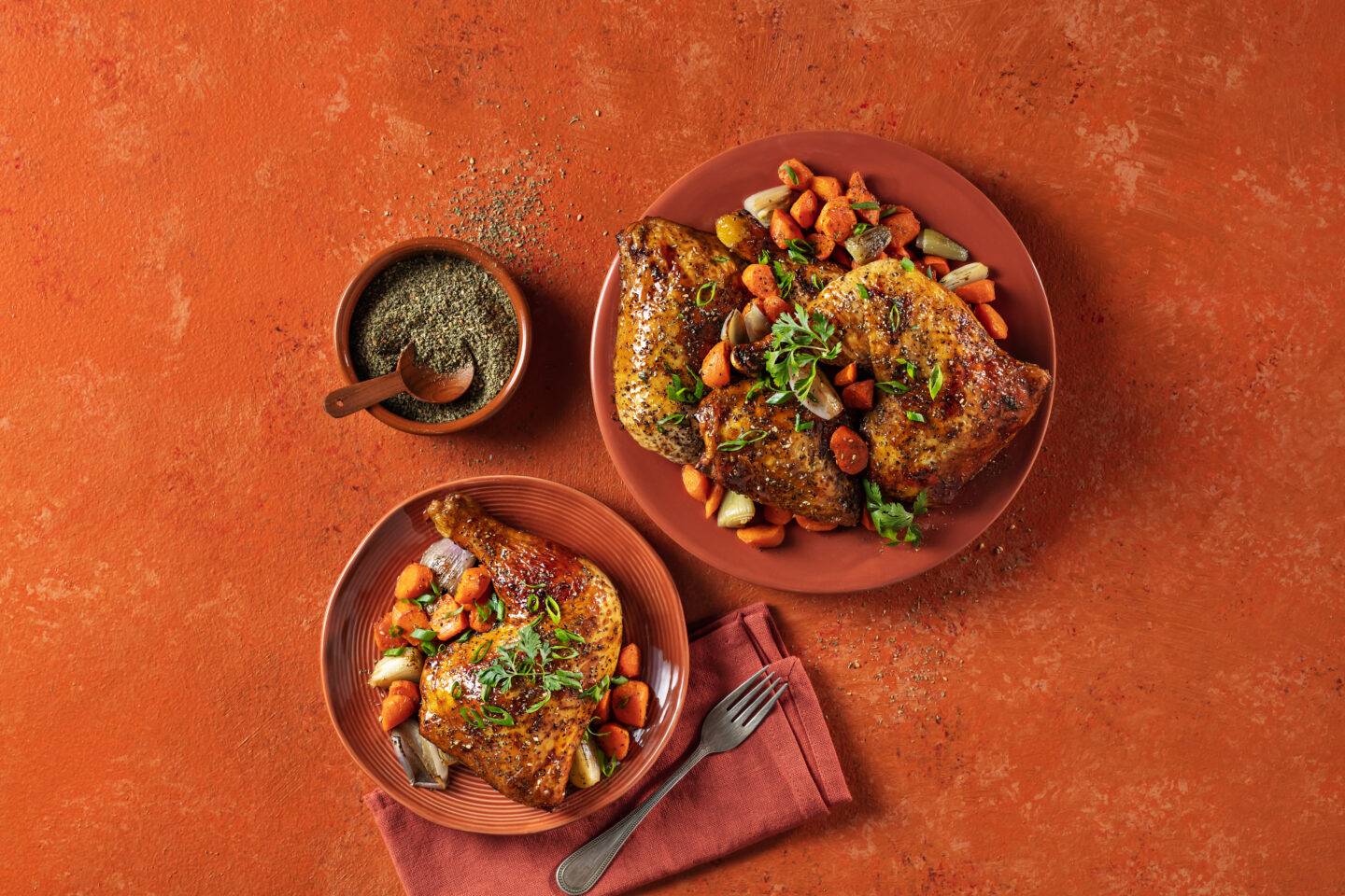 Zaatar Broiled Chicken Leg Quarters Sanderson Farms