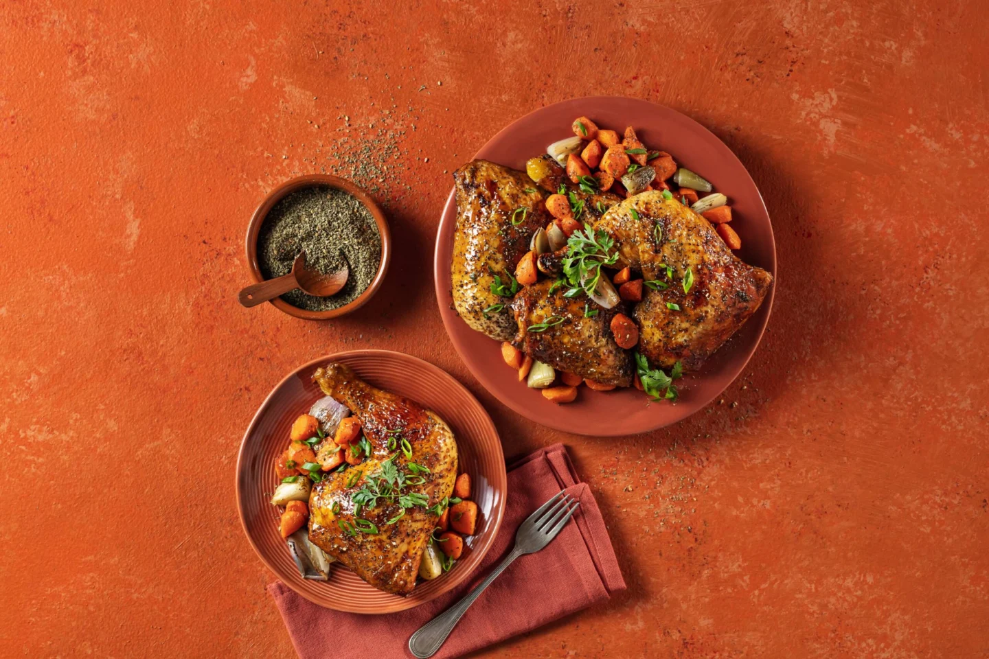 Zaatar Broiled Chicken Leg Quarters