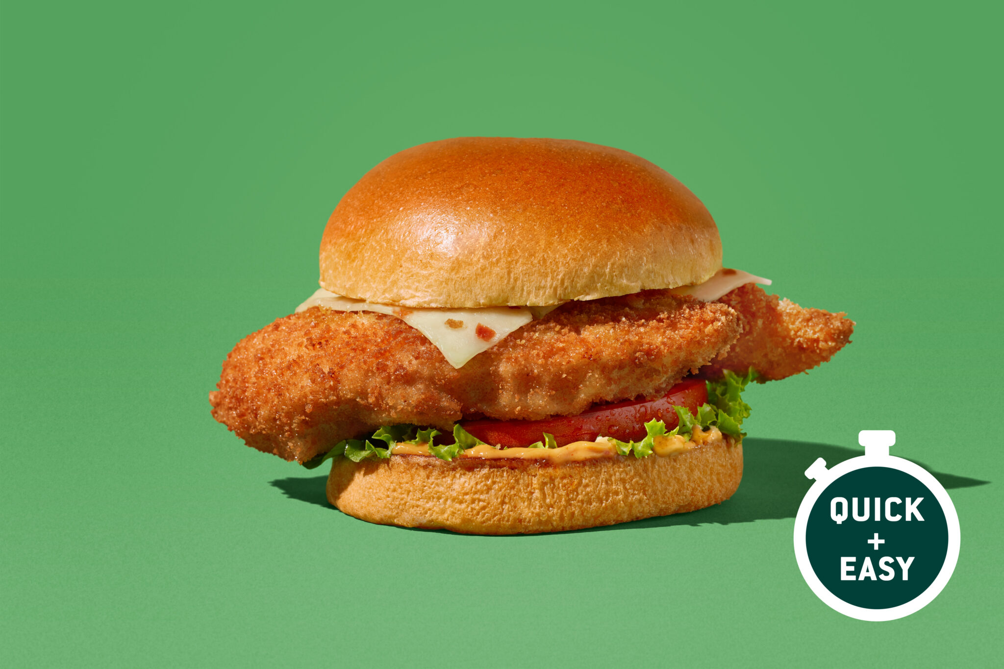 Sándwich con pollo frito en air fryer