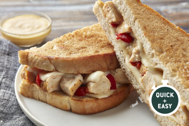 Chopped Chicken and Pepper Cheese Melt