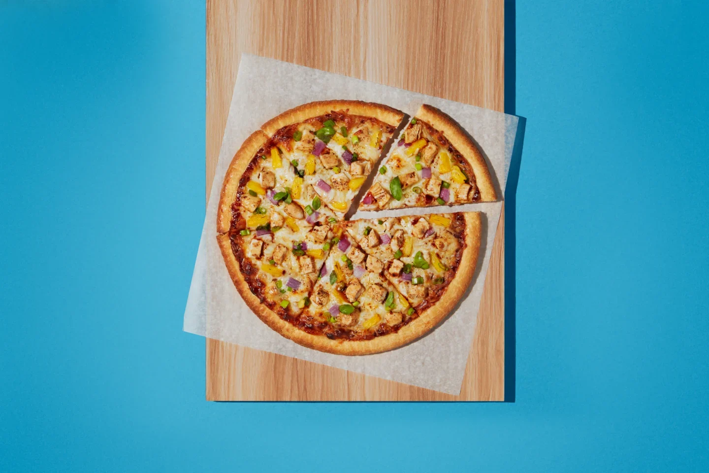 Pizza de pollo BBQ