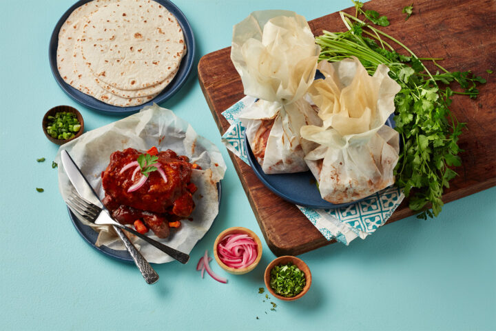 Chicken Mixiotes with Citrus Guajillo Sauce