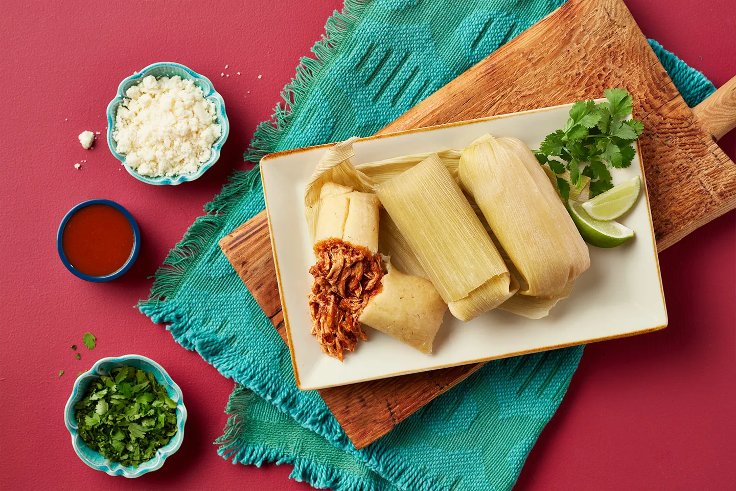 Red Chile Chicken Tamales