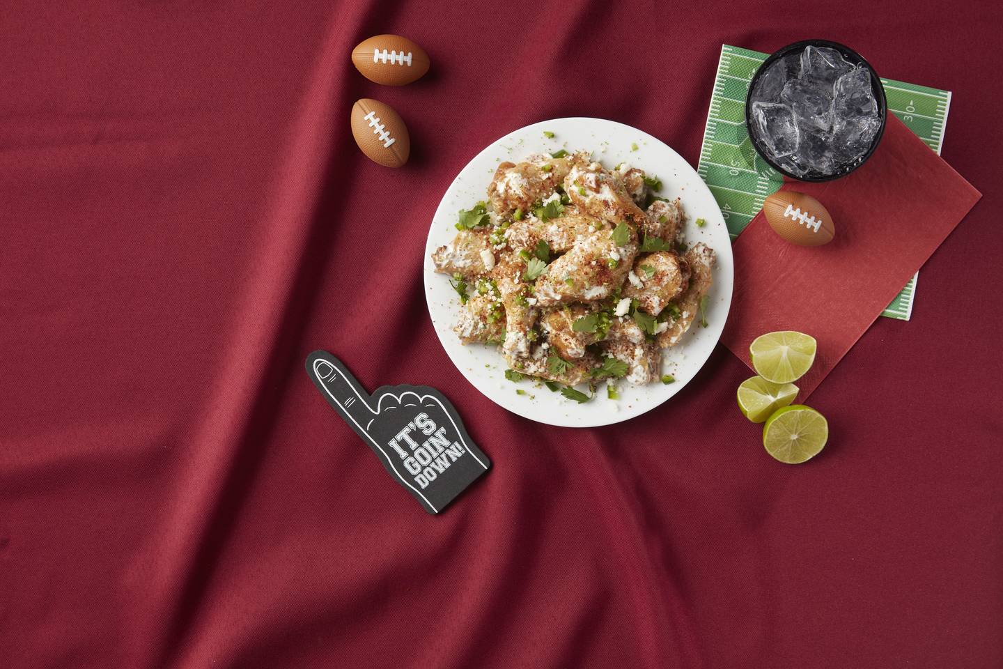 Alitas al elote estilo College Station