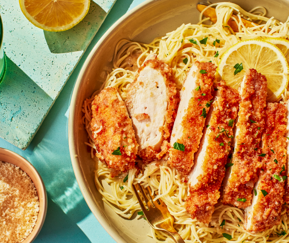 Pollo crujiente al limón