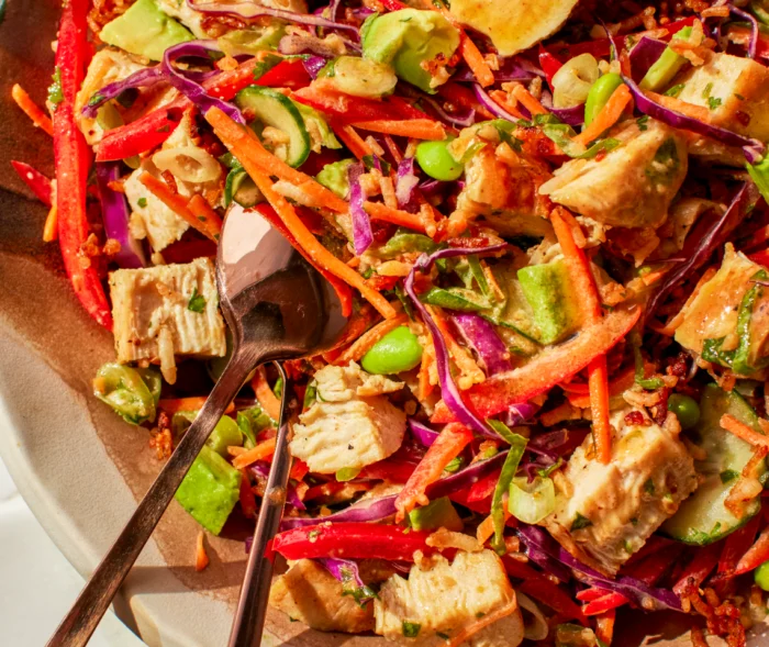 Grilled Crispy Rice Chicken Salad  